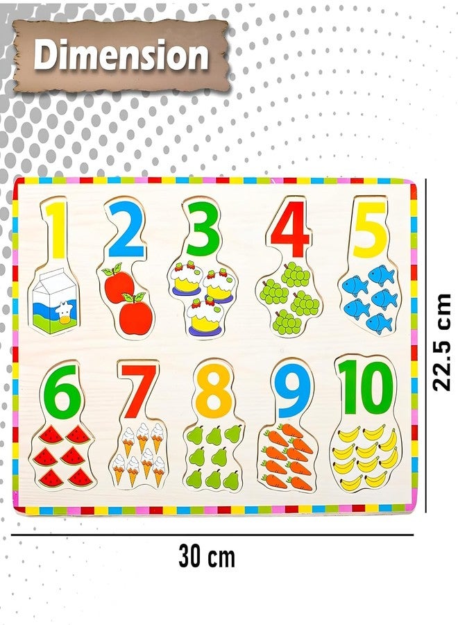 VERAT أحجية الأرقام الخشبية من فيرات، من 1 إلى 10، لعبة تعليمية للأطفال الصغار، أحجية أرقام خشبية مثالية، أحجيات تعليمية للأطفال، أحجيات خشبية للأطفال الصغار، أفضل ألعاب الأرقام، تعليم مونتيسوري - Image 2